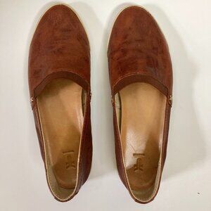 Frye Melanie Slip-On Shoes, Size 6 1/2, Cognac